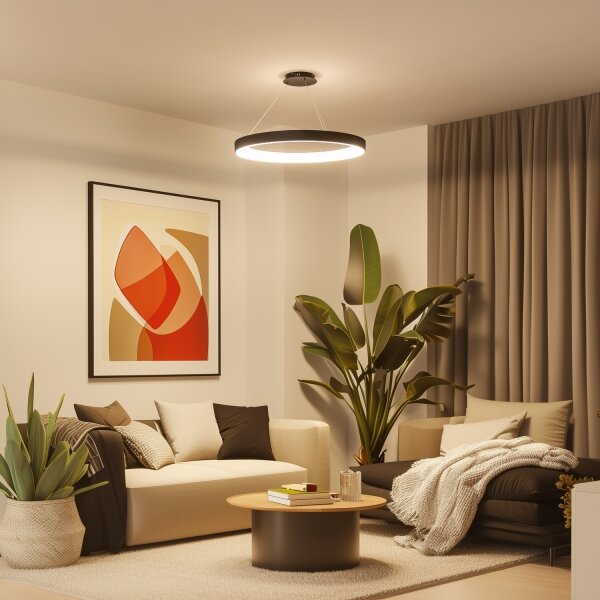 Brilagi - Димируем LED полилей FALCON II LED/108W/230V 3000-6500K Ø 80 см, черен + дистанционно управление