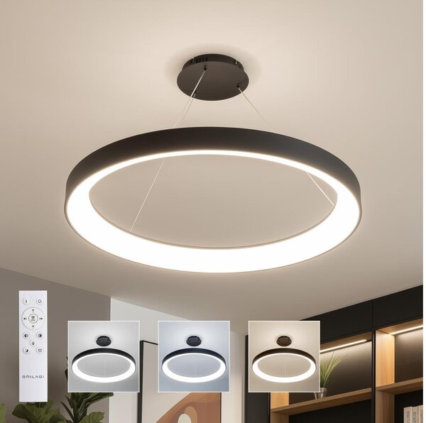 Brilagi - Димируем LED полилей FALCON II LED/108W/230V 3000-6500K Ø 80 см, черен + дистанционно управление