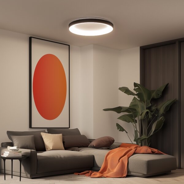 Brilagi - LED димируемо осветително тяло FALCON II LED/108W/230V 3000-6500K Ø 80 см черно + дистанционно управление