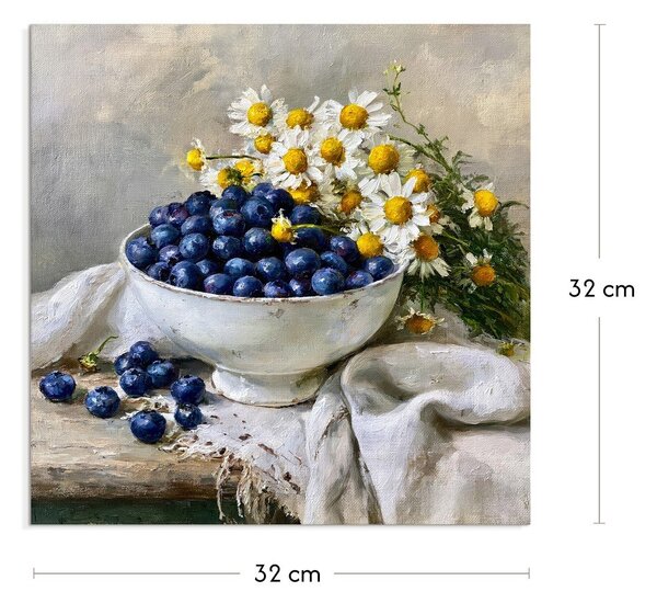 Печатна върху платно картина 32x32 cm Blueberry Bowl – Styler