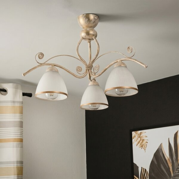 Brilagi - LED таванен полилей ANTICO 3xE27/60W/230V бяла патина