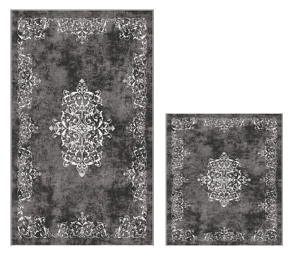 Сиви килими за баня в комплект 2 бр. 60x100 cm – Foutastic