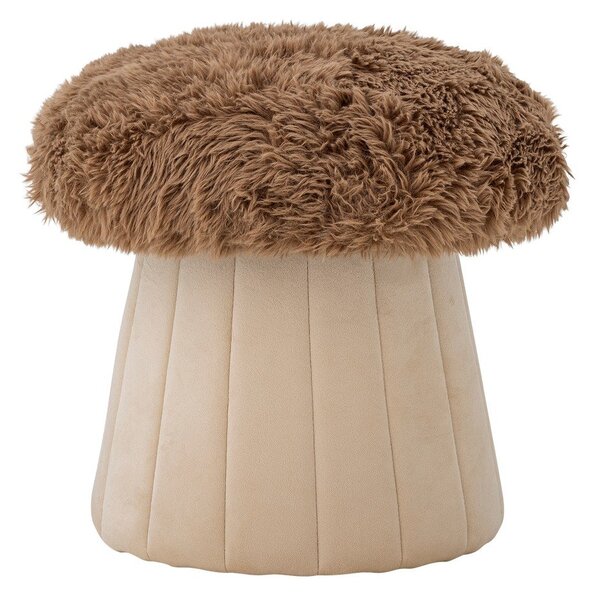 Кафяв/в естествен цвят детски пуф Bertil – Bloomingville Mini
