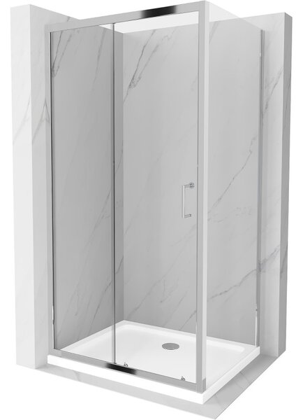 Mexen Apia разтегателна душ кабина 120 x 90 см, прозрачна, хром + тънък