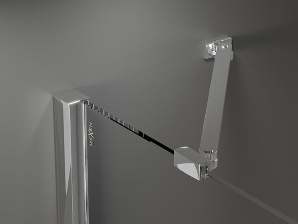 Mexen Velar Душ кабина Duo с плъзгащи се врати 90 x 80 см, прозрачна, хром