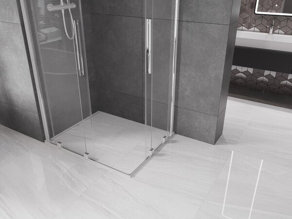 Mexen Velar Душ кабина Duo с плъзгащи се врати 90 x 80 см, прозрачна, хром