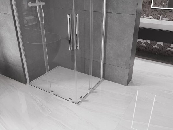 Mexen Velar Душ кабина Duo с плъзгащи се врати 90 x 80 см, прозрачна, хром