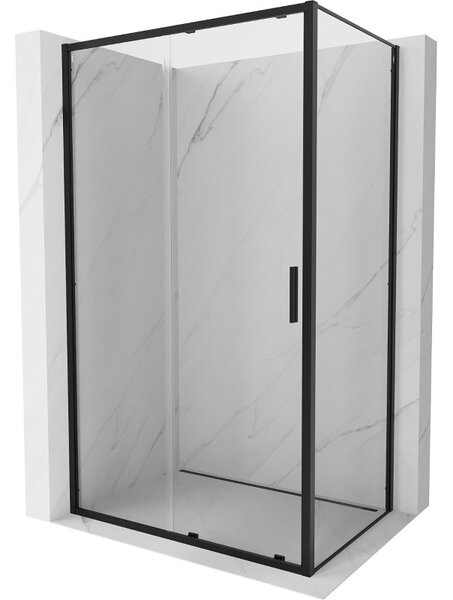 Mexen Exo-S плъзгаща се душ кабина 120 x 90 см, прозрачна, черна - 8151-120-090-70-00