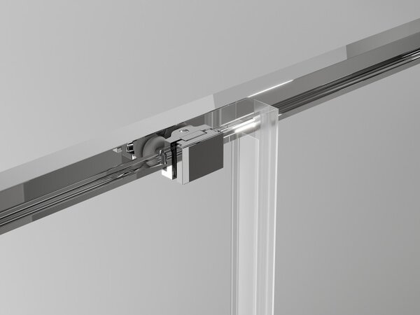 Mexen Exo-S Duo квадратна плъзгаща се душ кабина 90 x 90 см, прозрачна, хром