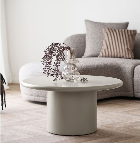 Кремава кръгла масичка за кафе ø 80 cm Nagano – House Nordic