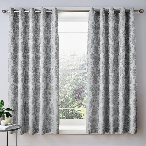 Сиви пердета в комплект от 2 бр. от дамаск 168x229 cm Damask Jacquard – Catherine Lansfield