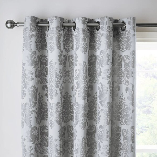 Сиви пердета в комплект от 2 бр. от дамаск 168x229 cm Damask Jacquard – Catherine Lansfield