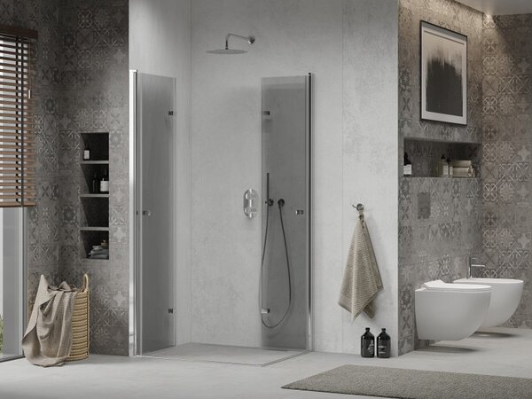 Mexen Lima Душ кабина Duo с двукрили врати 90 x 70 см, прозрачна, хром - 856-090-070-02-00