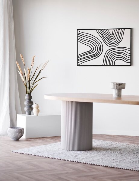 Трапезна маса с ясенов плот 100x220 cm Solva – House Nordic