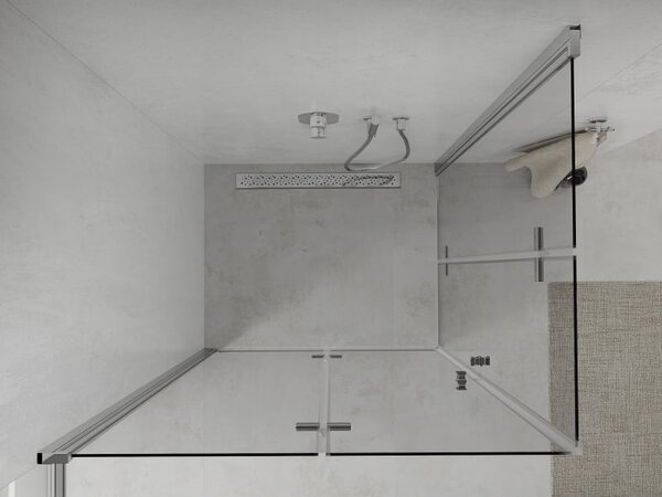 Mexen Lima Душ кабина Duo с двукрили врати 90 x 70 см, прозрачна, хром - 856-090-070-02-00