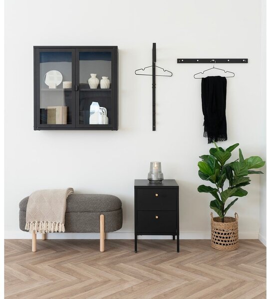 Черно метално нощно шкафче Dalby – House Nordic