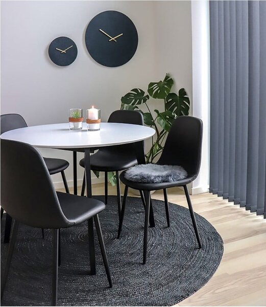 Sada 2 černých židlí s černými nohami House Nordic Stockholm