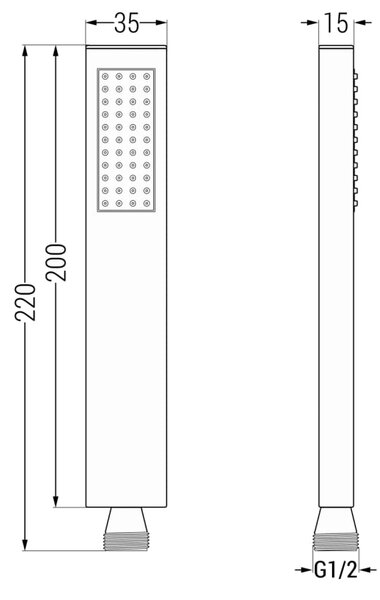 Mexen Cube DR02 вграден душ комплект с душ пита 25 см, златно - 77502DR0225-50