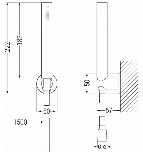 Mexen R-70 точков душ комплект, златен - 785705051-50