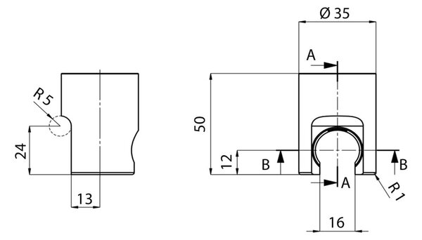 Месингов държач за душ слушалка златен ø 3,5 cm – Sapho