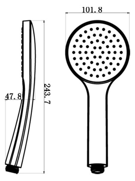 Пластмасова душ глава в лъскаво сребристо ø 10 cm – Sapho