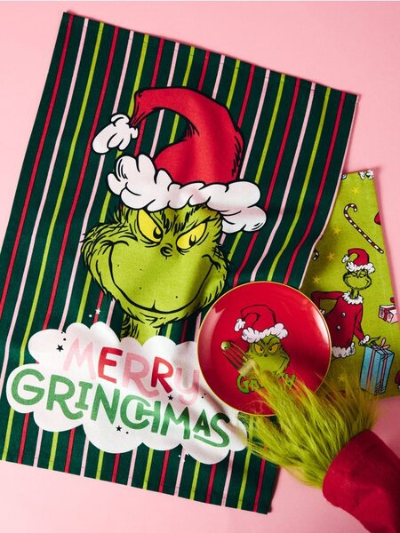 Sinsay - Коледни кухненски кърпи Grinch комплект от 2 - многоцветен