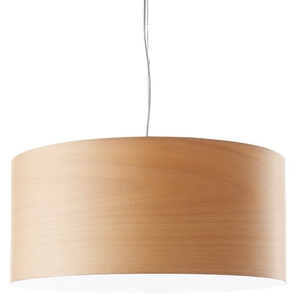 LZF LAMPS LED висяща лампа Gea, цвят бук, Ø 42 cm, дърво, Затъмняване, Дърво, Дневна/трапезария, Дървесина, Дизайн