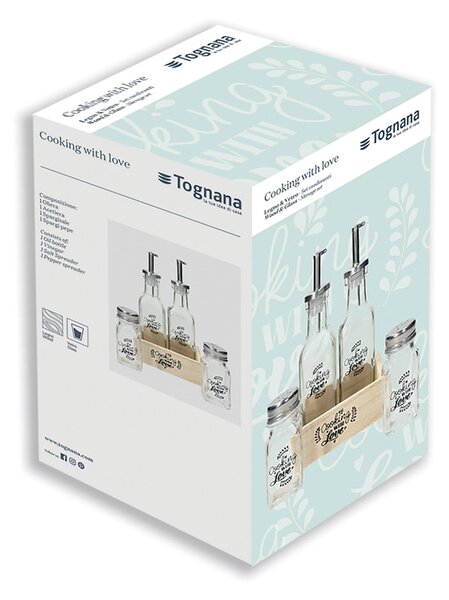 Комплект за олио, оцет, сол, пипер TOGNANA