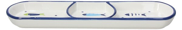 Чиния за предястия с 3 отделения TOGNANA Relief Aquatic, 28.5см
