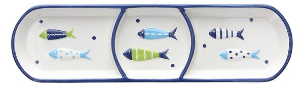 Чиния за предястия с 3 отделения TOGNANA Relief Aquatic, 28.5см