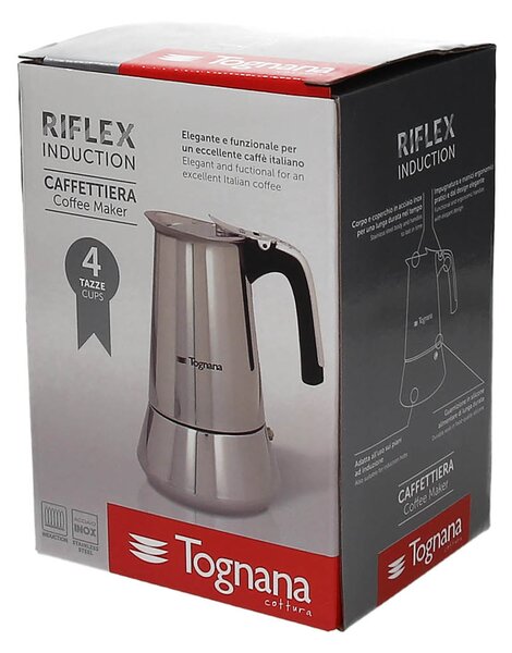 Кафеварка за 4 чаши TOGNANA Grancucina Riflex, стомана