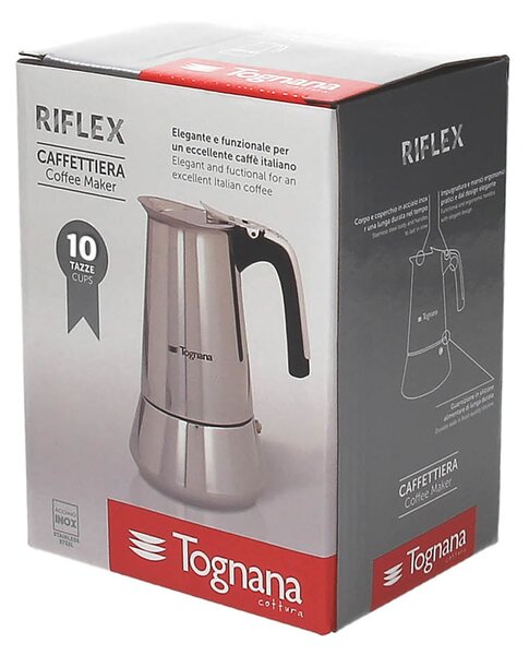 Кафеварка за 10 чаши TOGNANA Grancucina Riflex, стомана