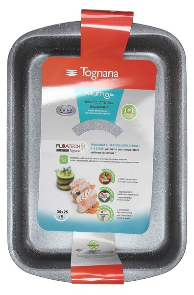 Тава за лазаня TOGNANA Mythos Marble Nero Floatech, 35х25см, сива