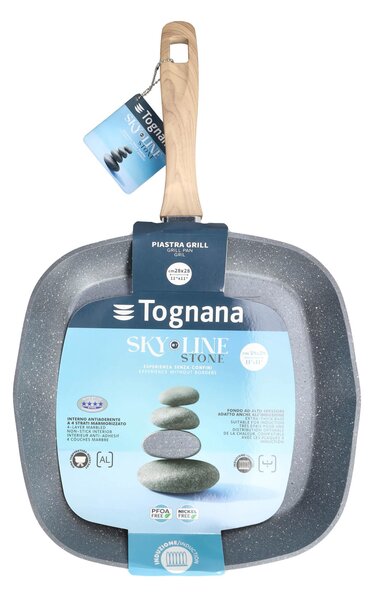 Правоъгълен грил тиган TOGNANA Skyline Stone Skys, 28х28см