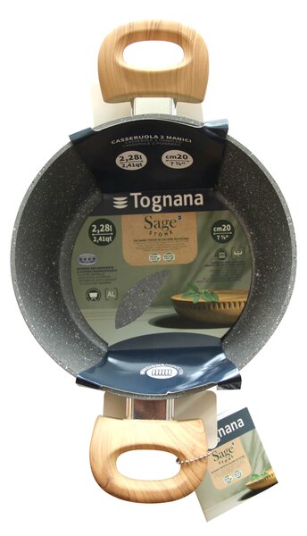 Касерола TOGNANA Stone Sage, две дръжки, 24см, зелена