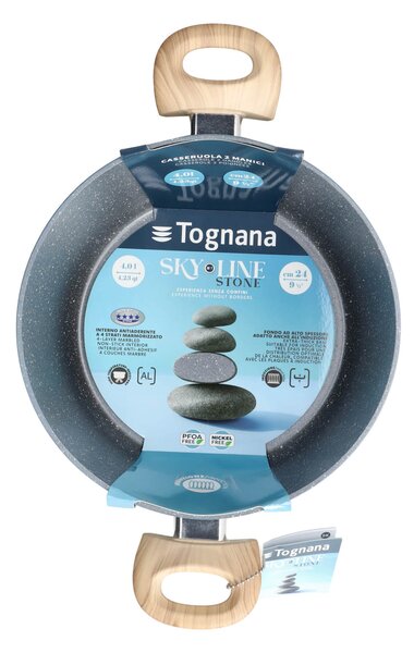 Касерола TOGNANA Skyline Stone Skys, две дръжки, 24см, синя