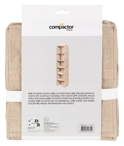 Висящ текстилен органайзер за гардероб Sandy – Compactor