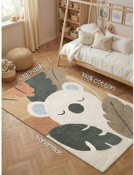 Кремав памучен детски килим подходящ за пране/ръчно изработен 140x200 cm Snuggle Rio – Hanse Home
