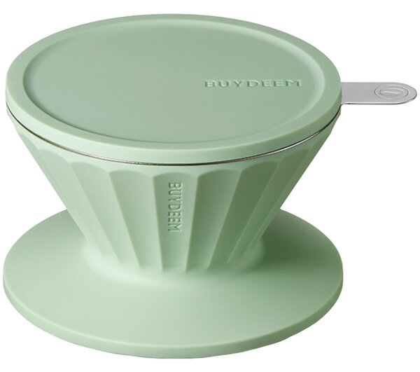 Комплект за ръчно филтрирано кафе Buydeem CD1024-CG, 300 мл, Закалено стъкло, Неръждаема стомана, Зелен