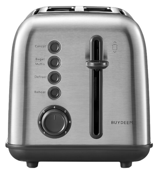 Тостер за хляб Buydeem DT620E-SS/EU, 900W, До 204C°, 7 програми, Широки отвори, Високо изскачане, Инокс