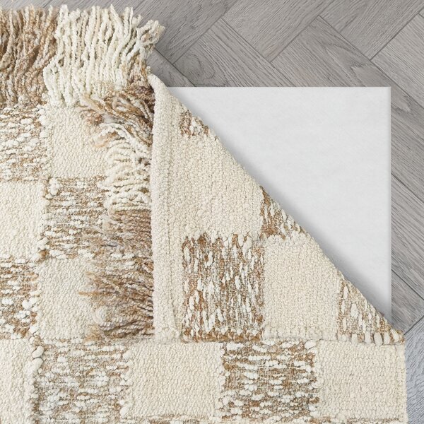 Килим, Eric Checkboard Flair Rugs, бежов/натурален, 160x230 см