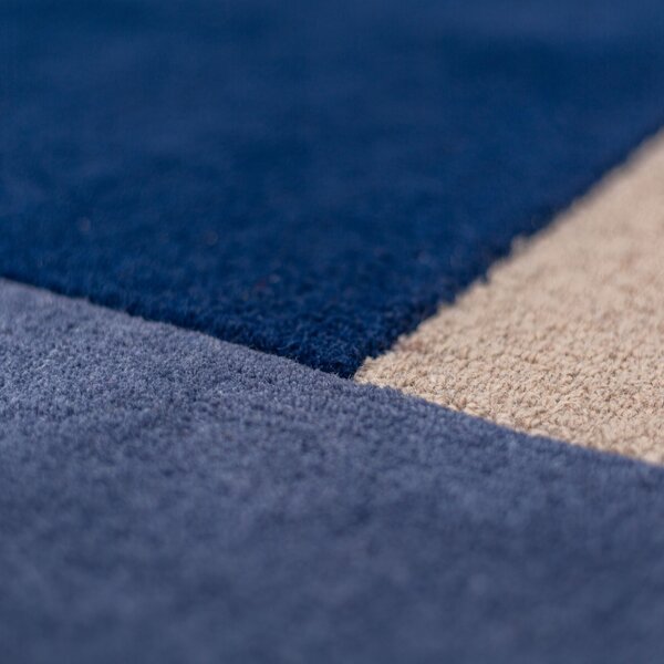 Кръгъл килим, Mia Segment Flair Rugs, син, 150x150 см