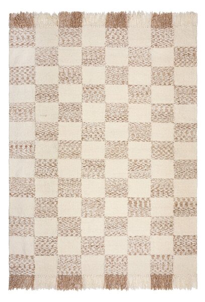 Килим, Eric Checkboard Flair Rugs, бежов/натурален, 160x230 см
