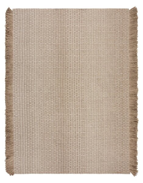 Килим, Rene Fringed Ribbed Flair Rugs, бежов, 160x230 см