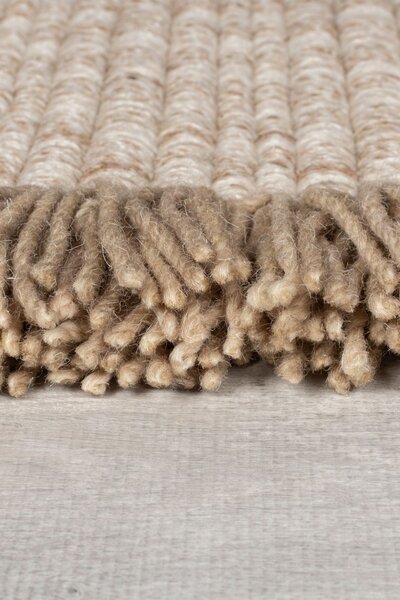 Килим, Rene Fringed Ribbed Flair Rugs, бежов, 160x230 см