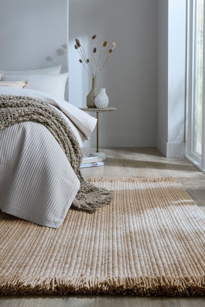Килим, Rene Fringed Ribbed Flair Rugs, бежов, 160x230 см