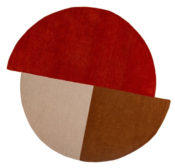 Кръгъл килим, Mia Segment Flair Rugs, керемиден, 150x150 см