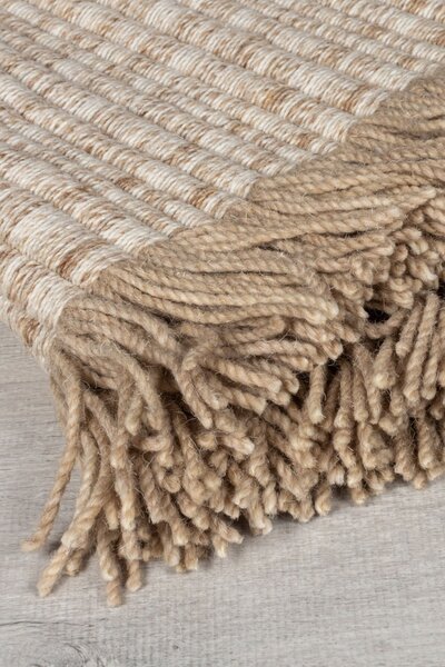 Килим, Rene Fringed Ribbed Flair Rugs, бежов, 160x230 см