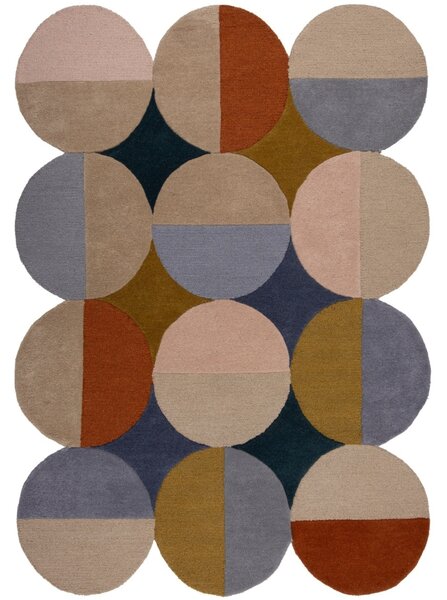 Килим, Mia Ellipse Flair Rugs, син/керемиден, 120x170 см