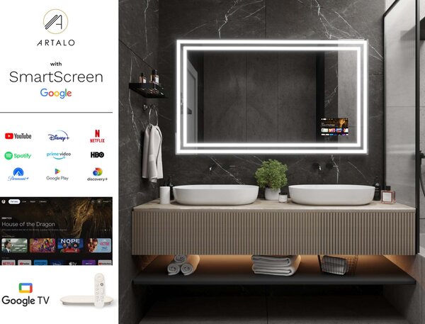 LED огледало в рамка за баня M3